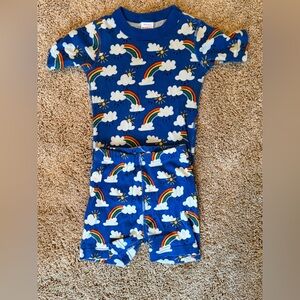 Hanna Andersson Blue Rainbow Pajama Set